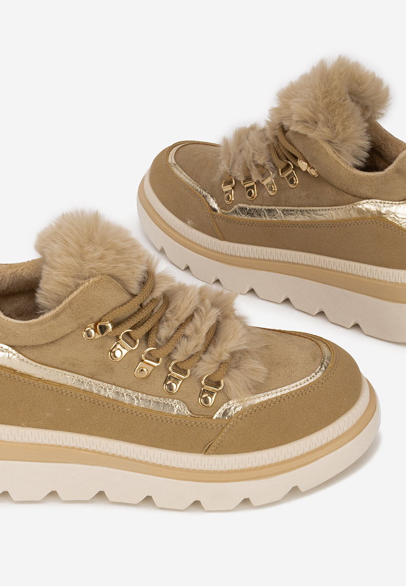 Clavira khaki női téli tornacipők