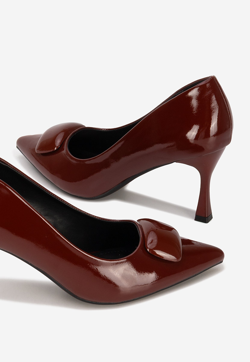 Sonnia borvörös tűsarkú cipő 