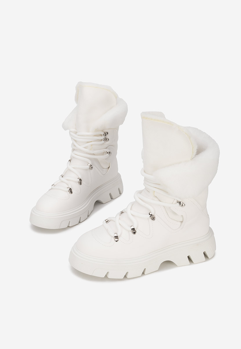 Celima fehér női téli bokacsizma