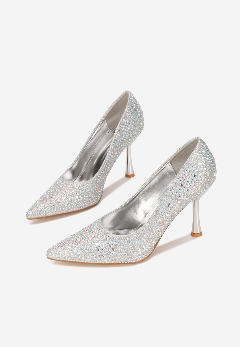 Sidionia ezüst tűsarkú cipő 