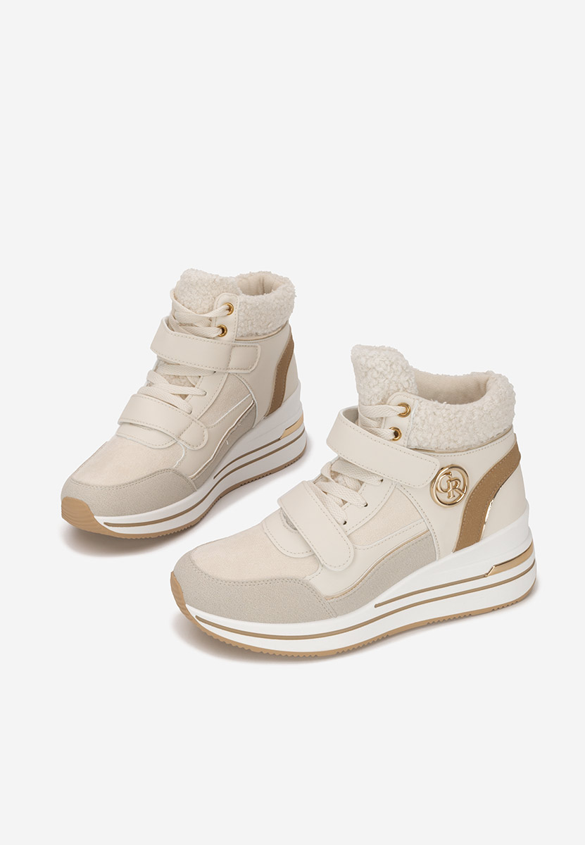 Velaris bézs magasszárú tornacipő