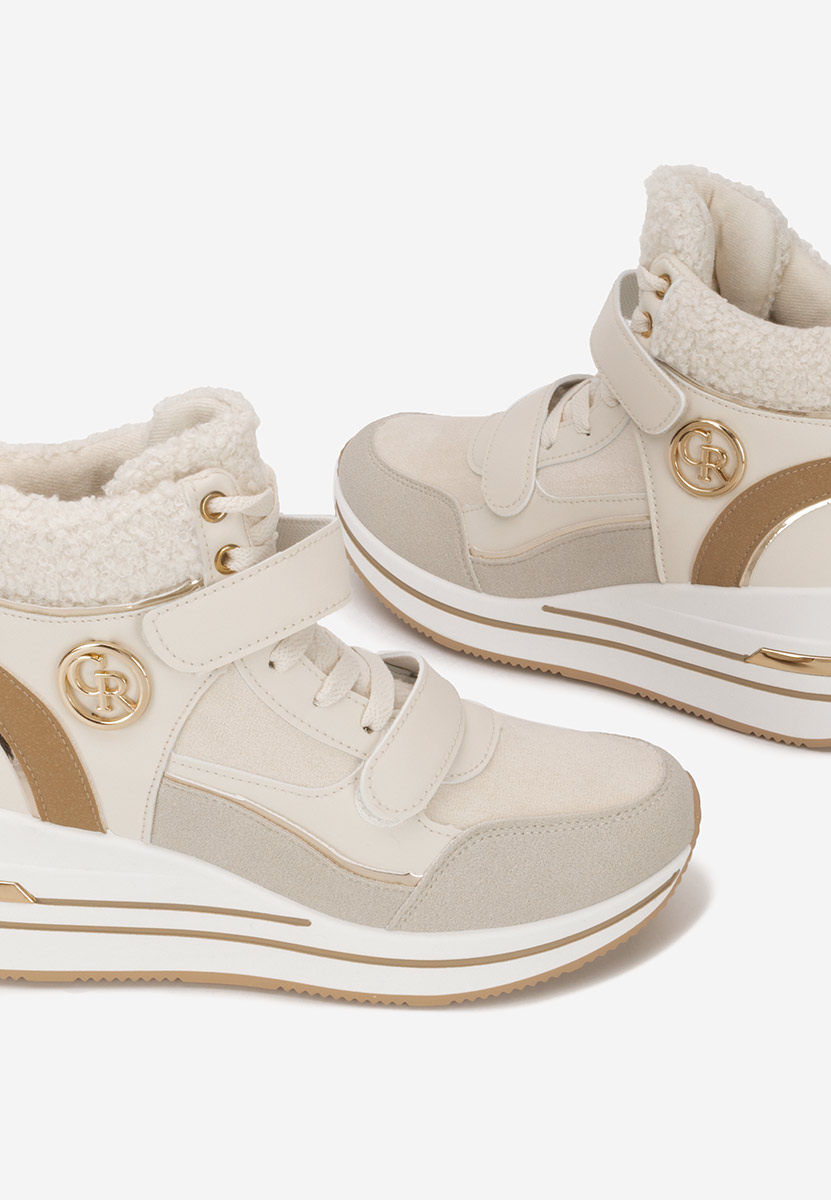 Velaris bézs magasszárú tornacipő