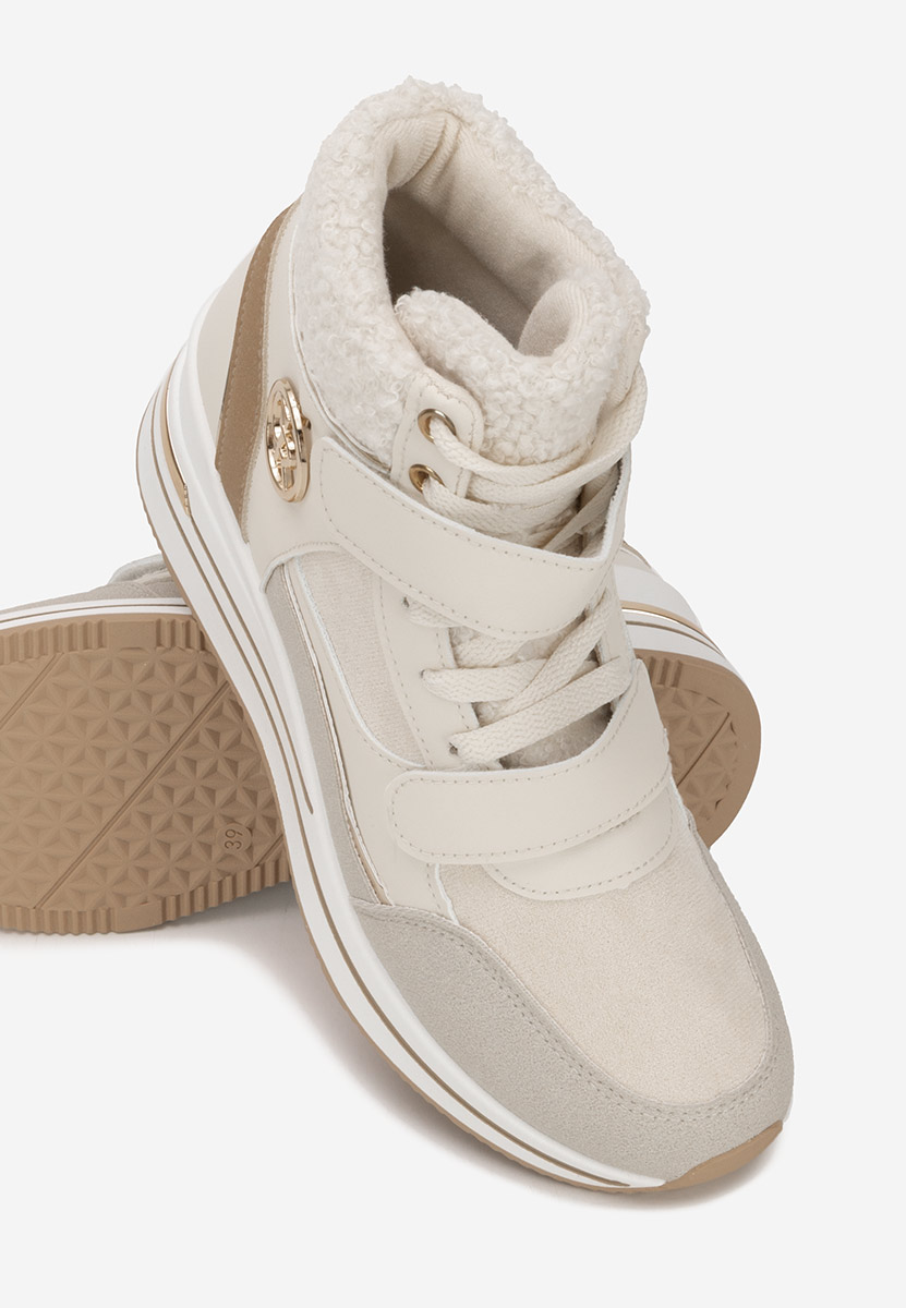 Velaris bézs magasszárú tornacipő