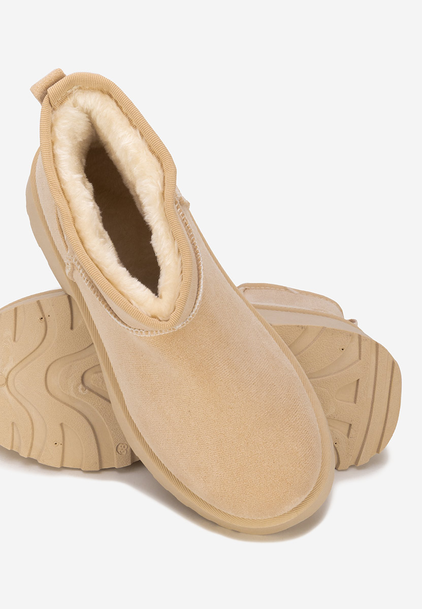 Tarnia bézs női téli bokacsizma