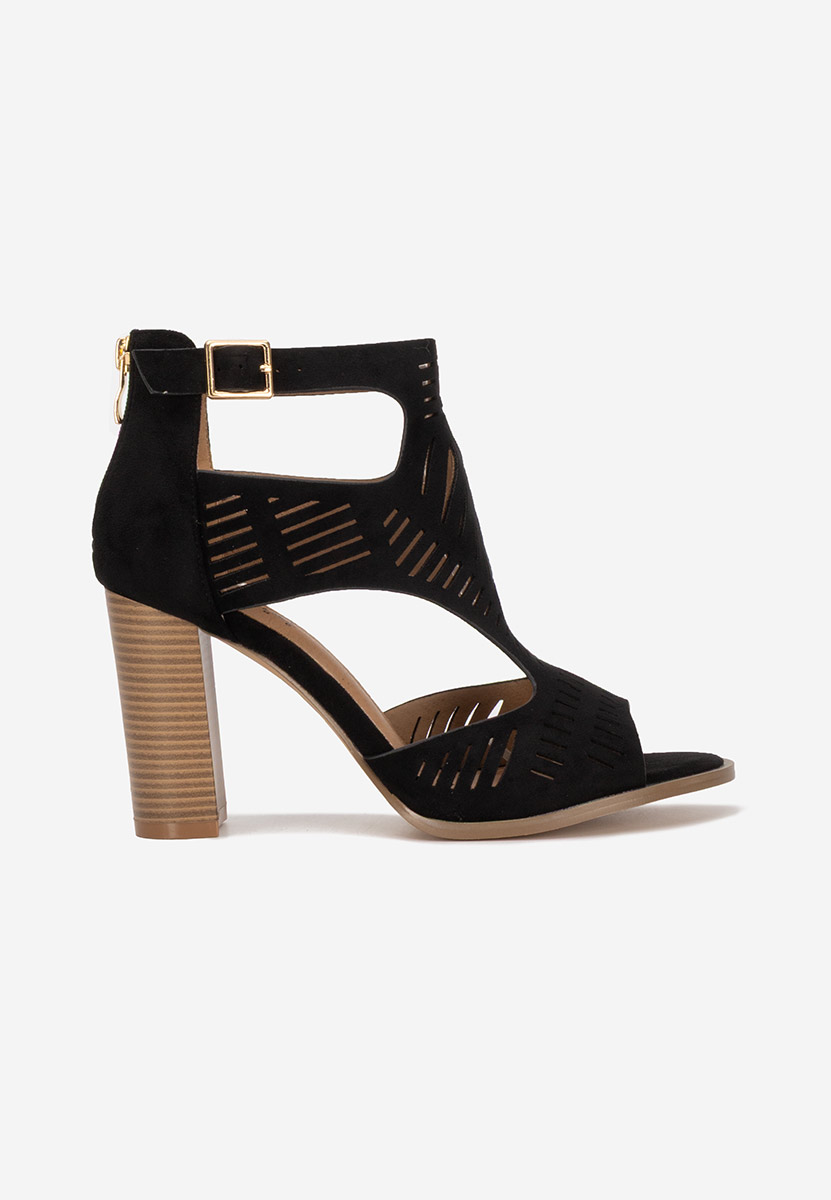Cassey fekete vastag sarkú szandál 