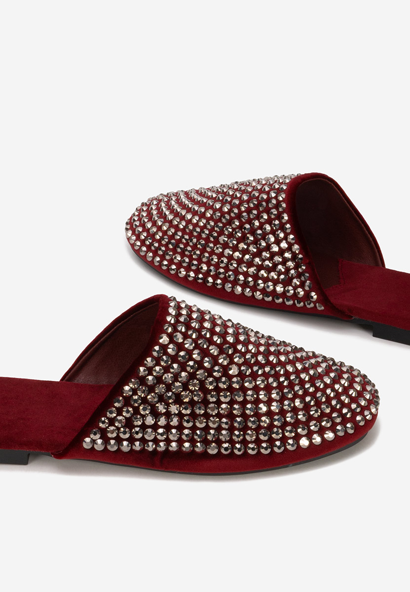 Sirina borvörös női papucs