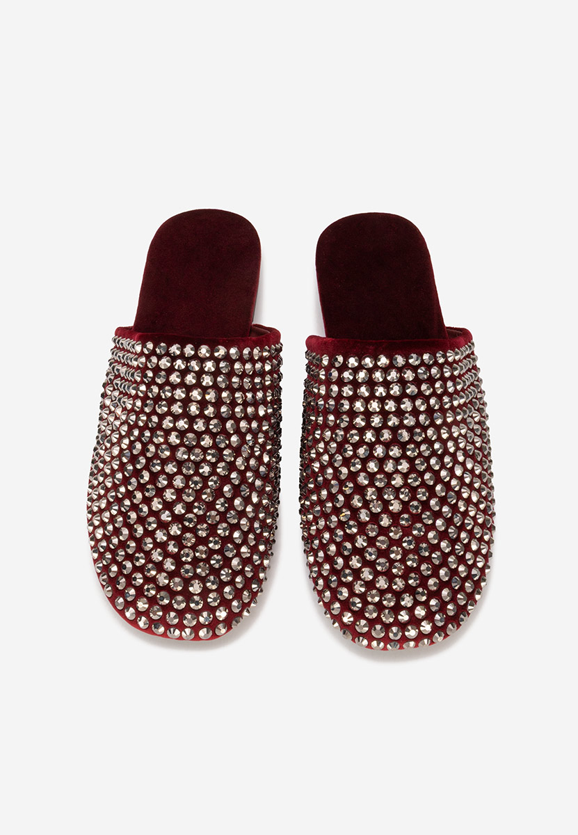 Sirina borvörös női papucs