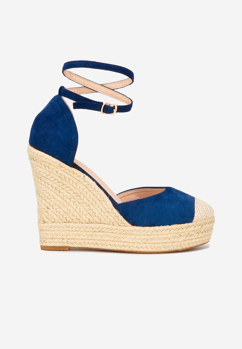 Saniza v3 kék platform szandál