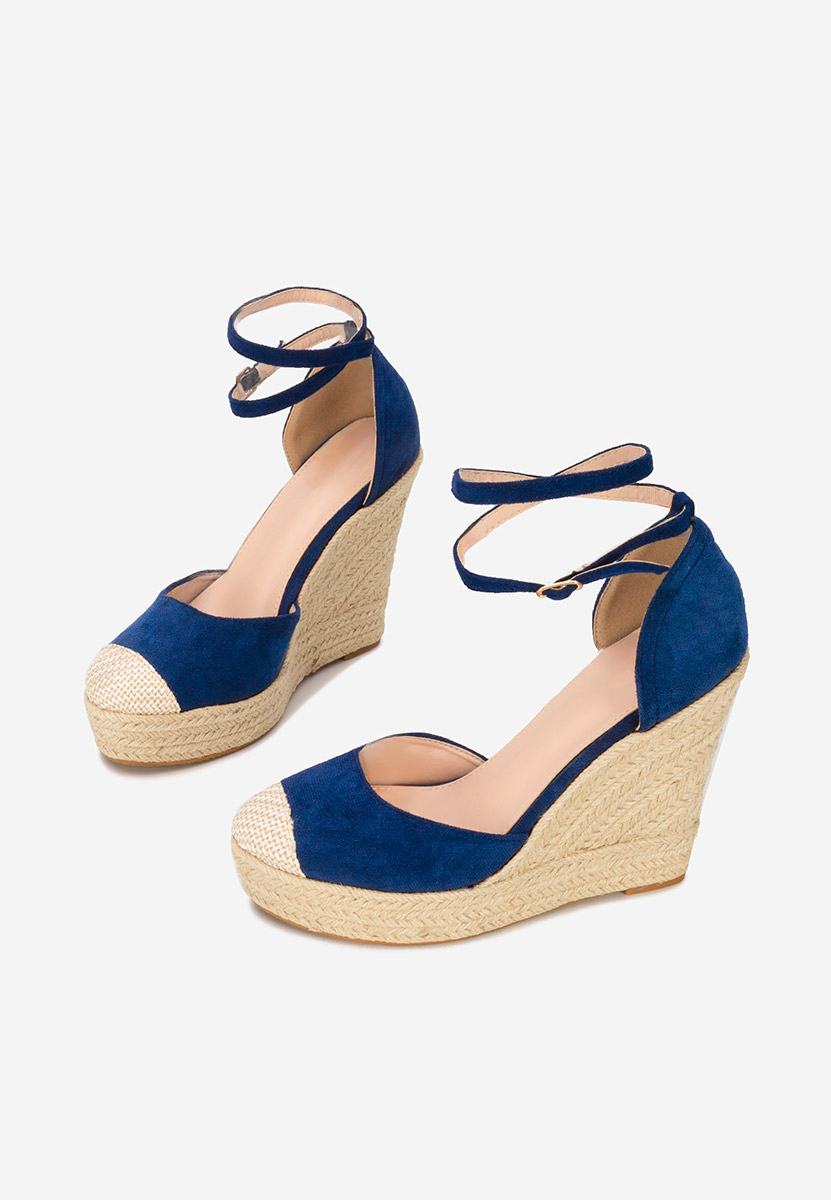 Saniza v3 kék platform szandál