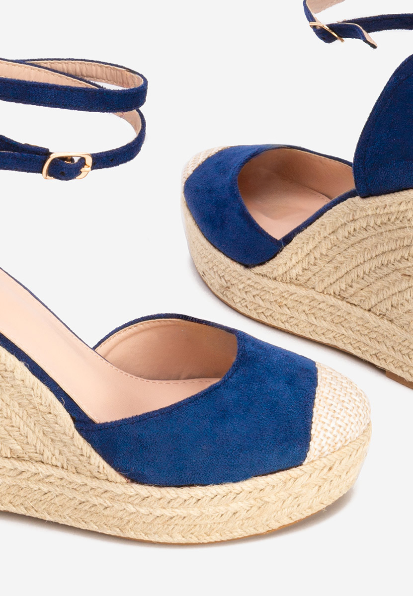 Saniza v3 kék platform szandál