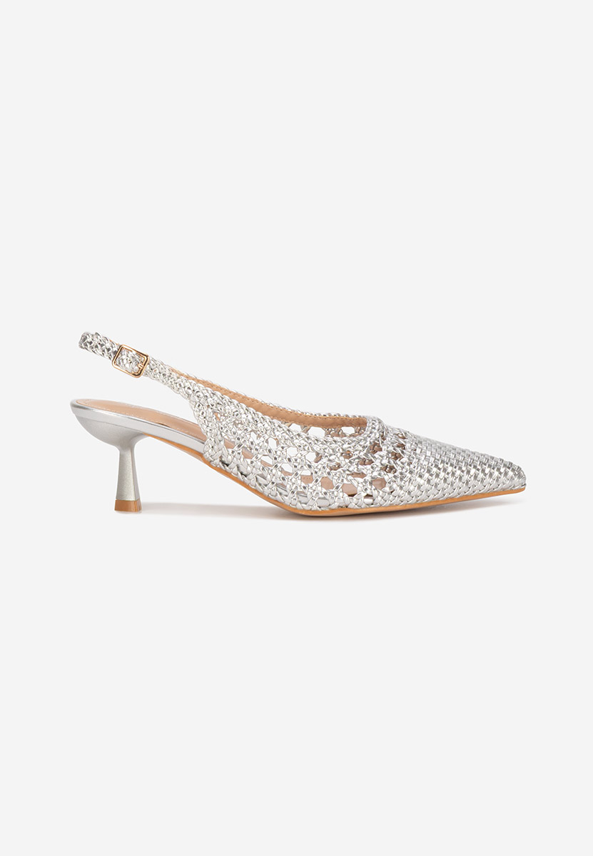 Alexandria ezüst tűsarkú cipő 
