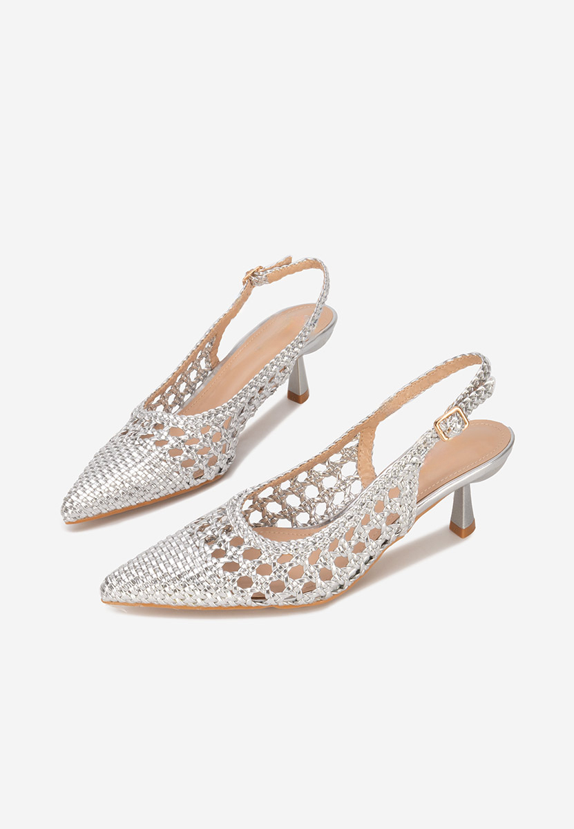 Alexandria ezüst tűsarkú cipő 