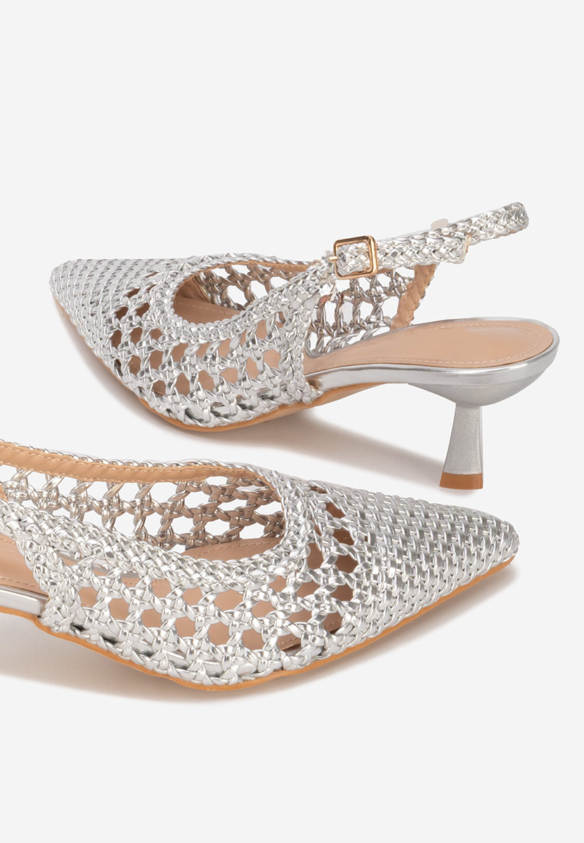 Alexandria ezüst tűsarkú cipő 