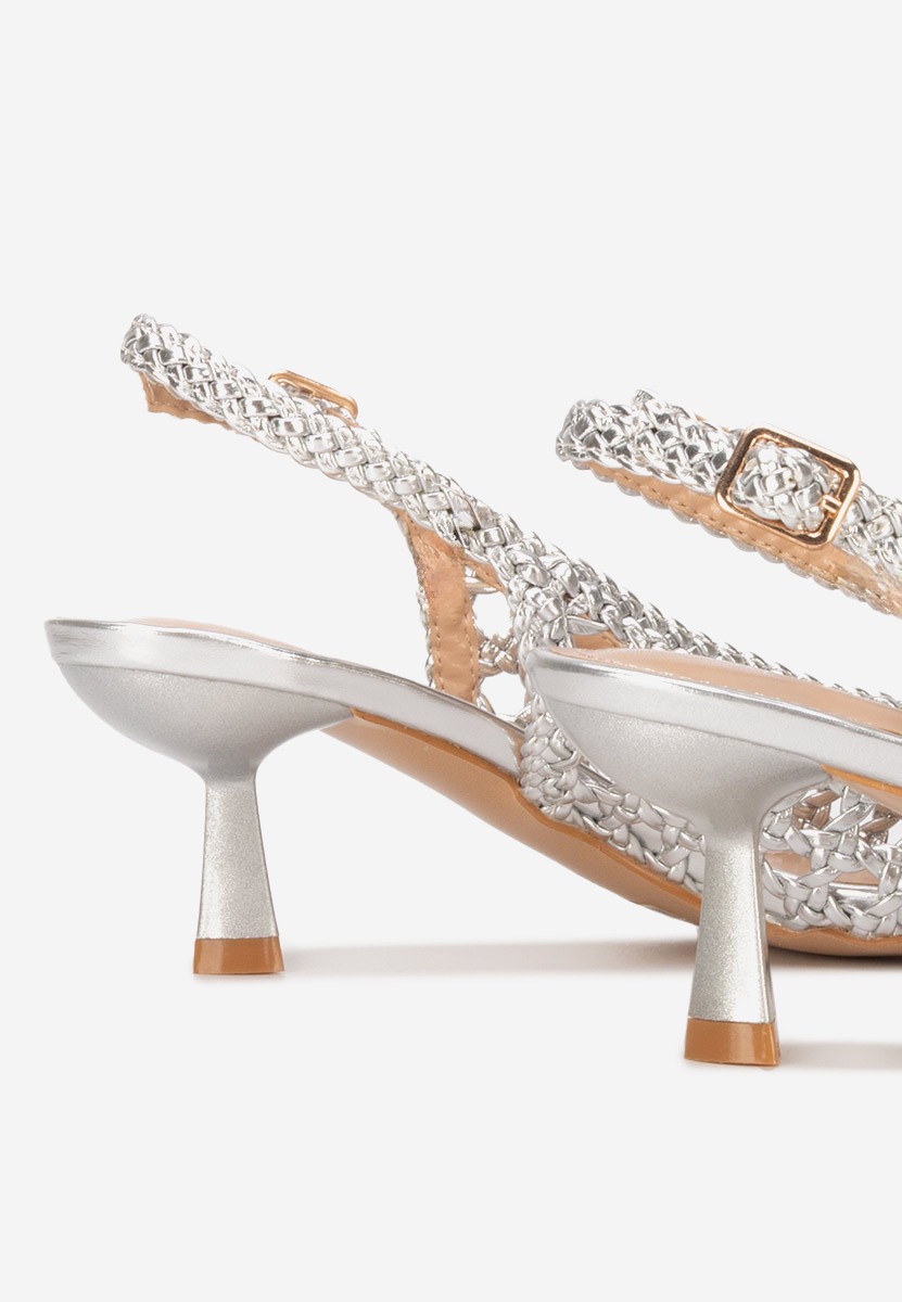 Alexandria ezüst tűsarkú cipő 