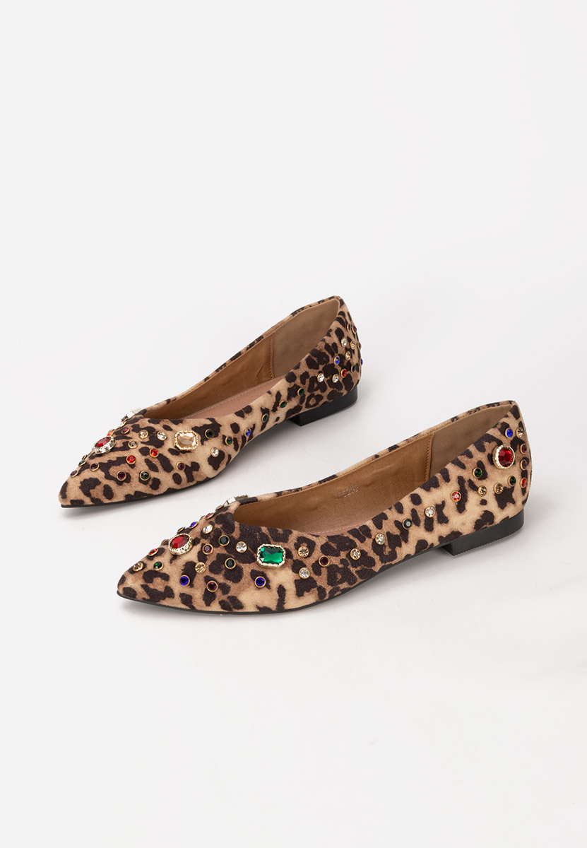 Fredricka leopárdmintás elegáns balerina 