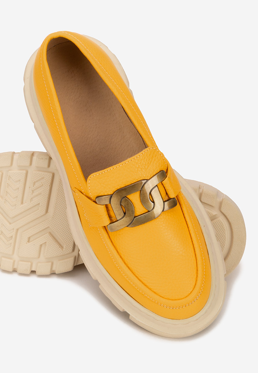 Haza v3 sárga bőr mokaszin