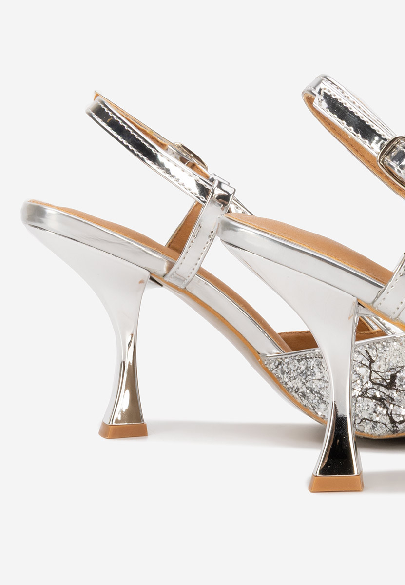 Elayne ezüst tűsarkú cipő 