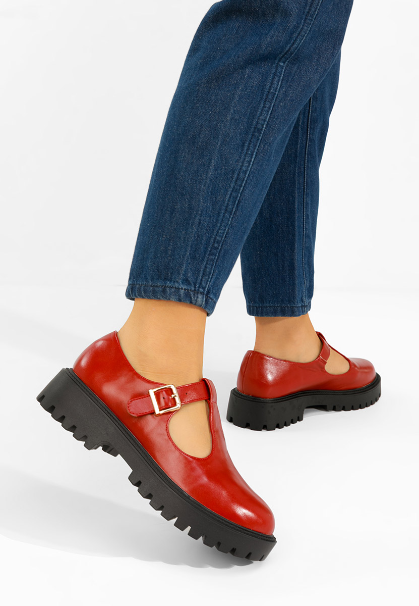 Kenia borvörös női casual cipő