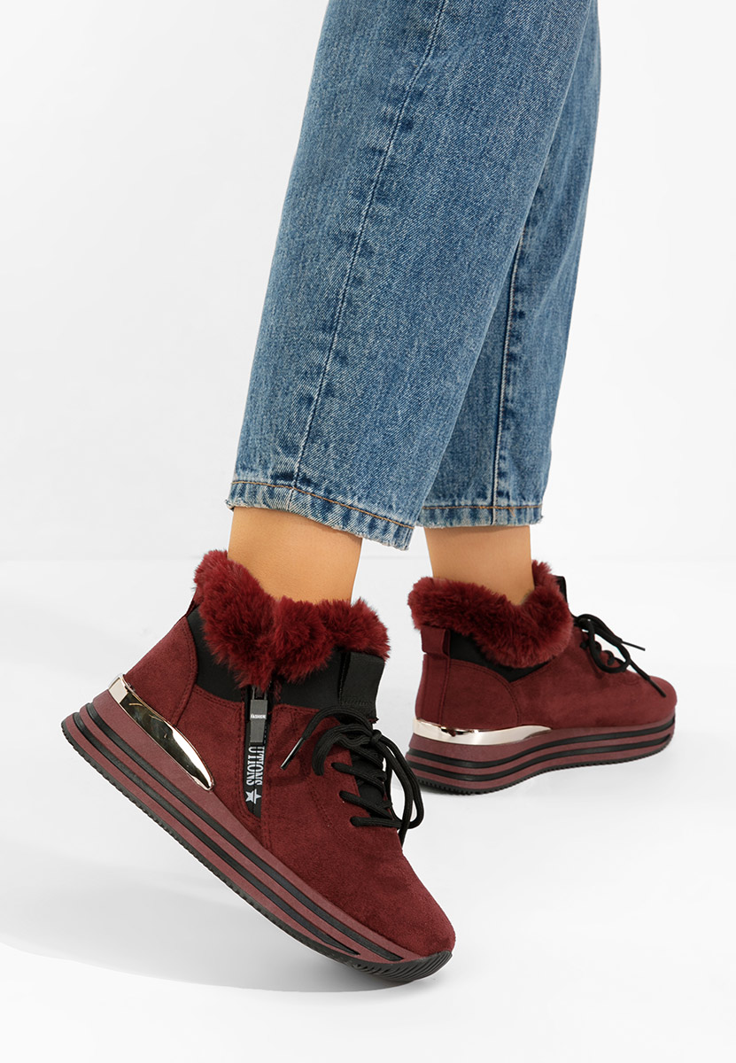 Axira borvörös női téli tornacipők