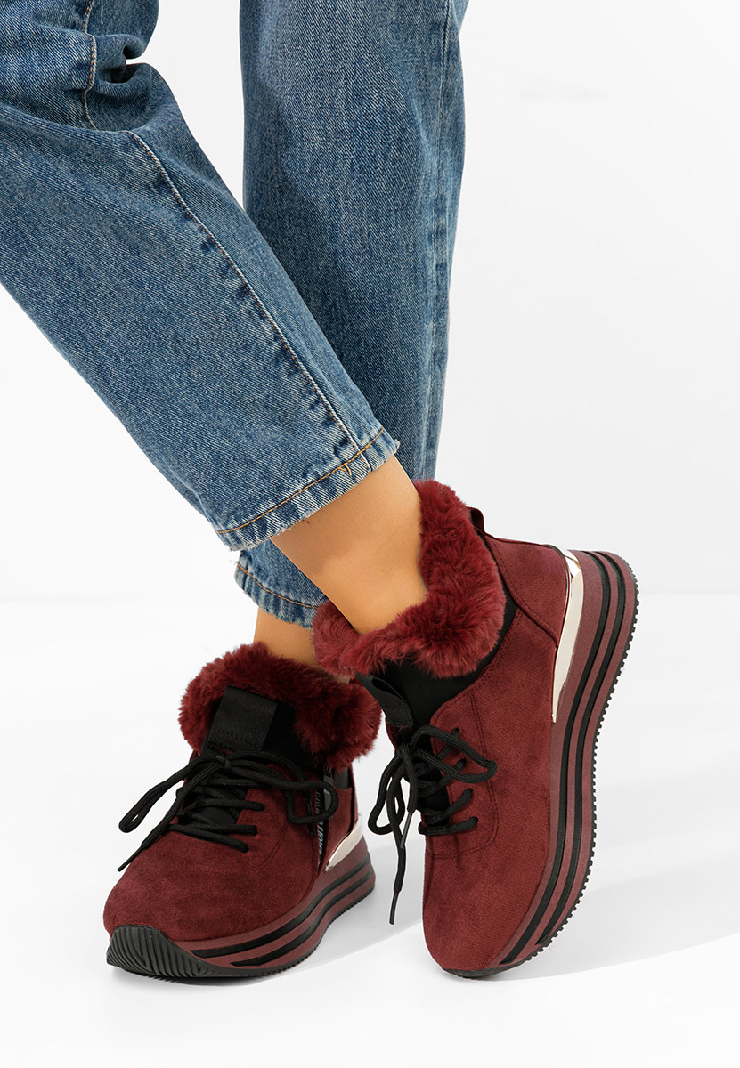 Axira borvörös női téli tornacipők