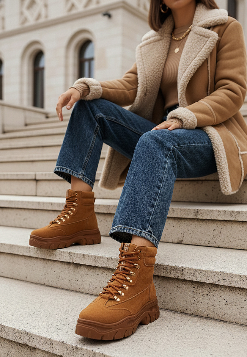 Onisa camel női bokacipő