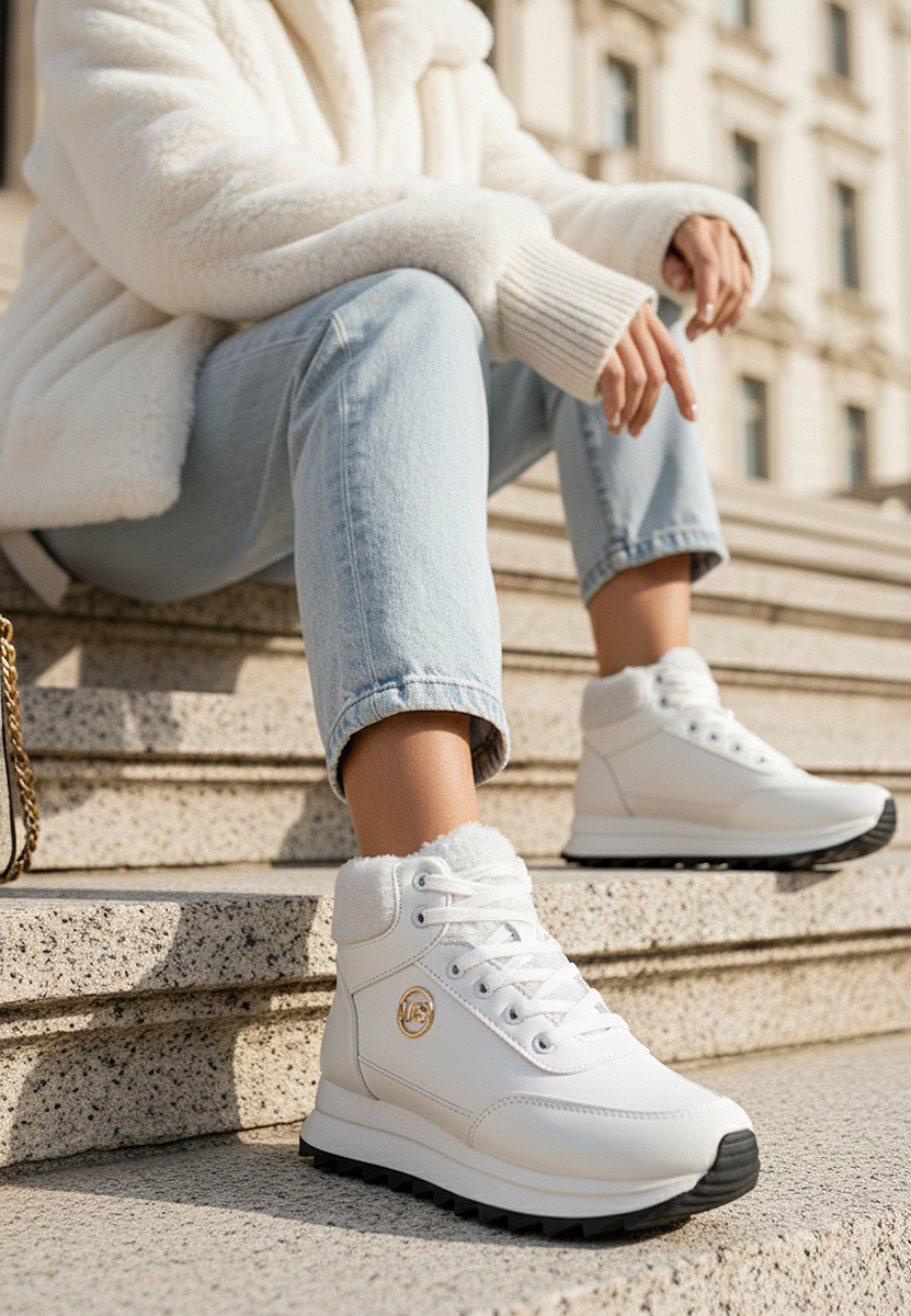 Avilma fehér női téli tornacipők