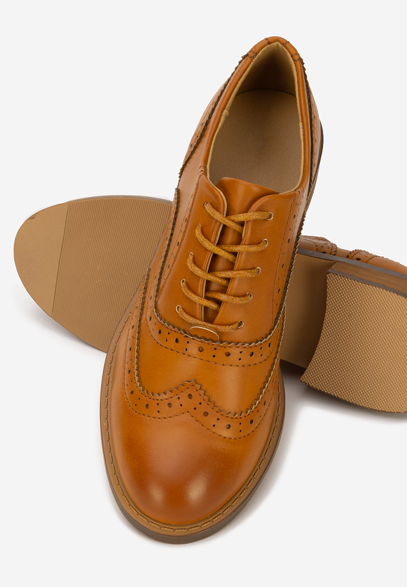 Cilora camel női brogue cipő