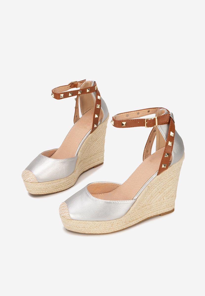 Riviella ezüst telitalpú szandál
