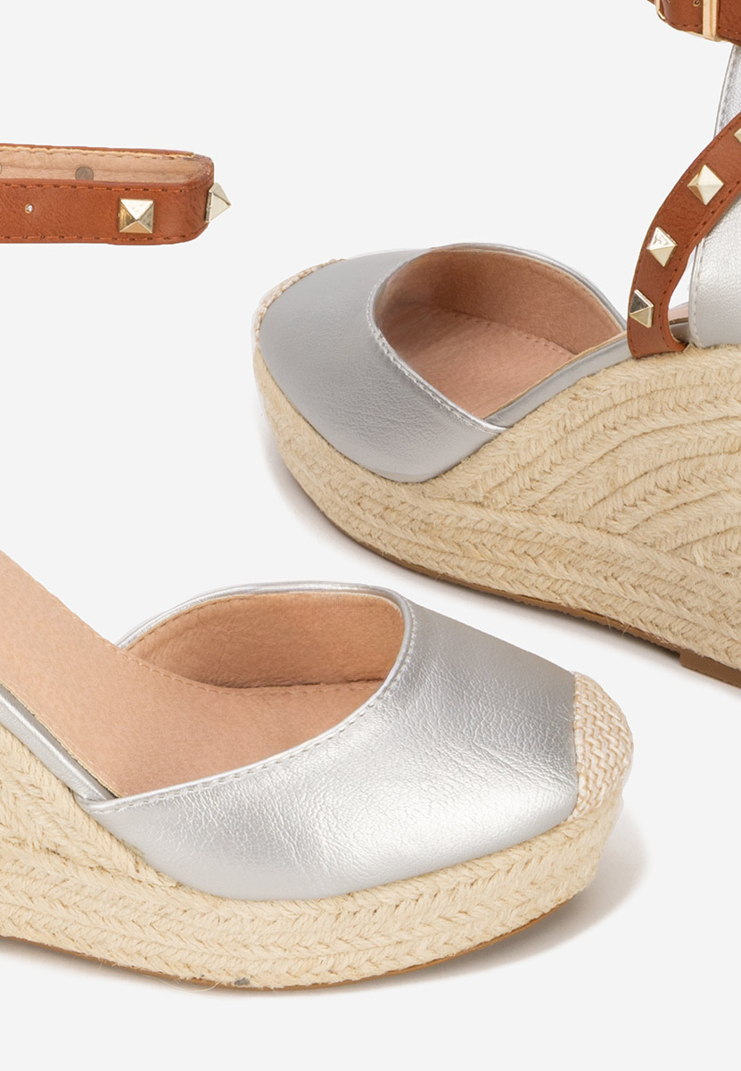 Riviella ezüst telitalpú szandál