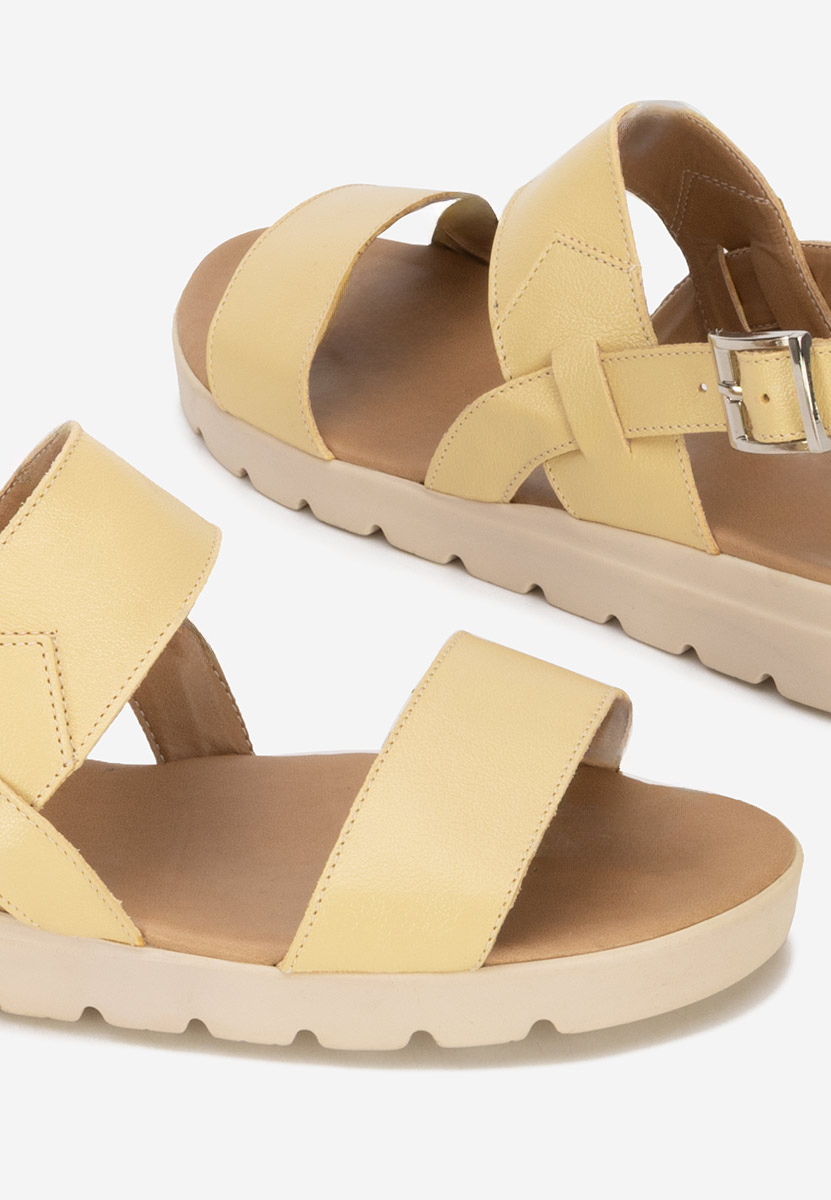 Onaga sárga bőr szandál