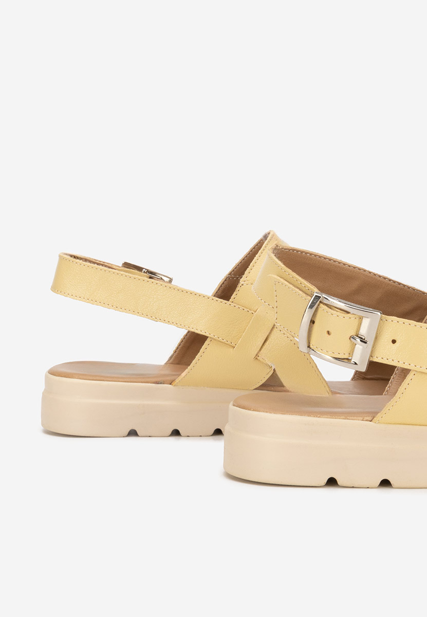 Onaga sárga bőr szandál