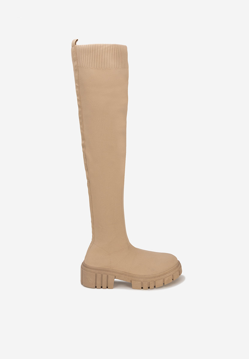 Raena khaki térd feletti csizma