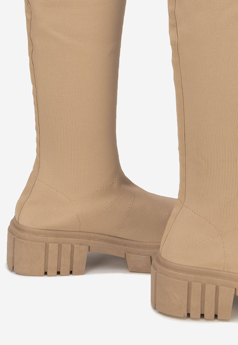 Raena khaki térd feletti csizma