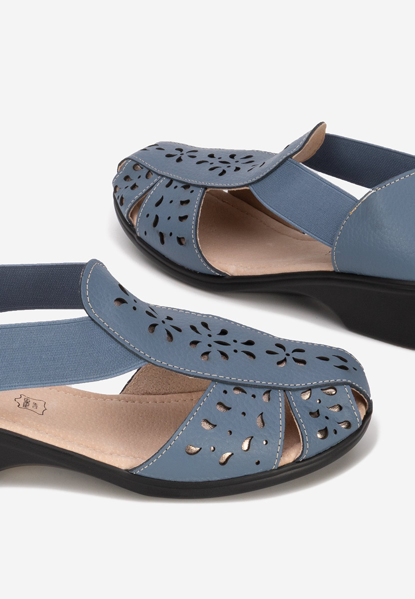 Melona kék bőr szandál