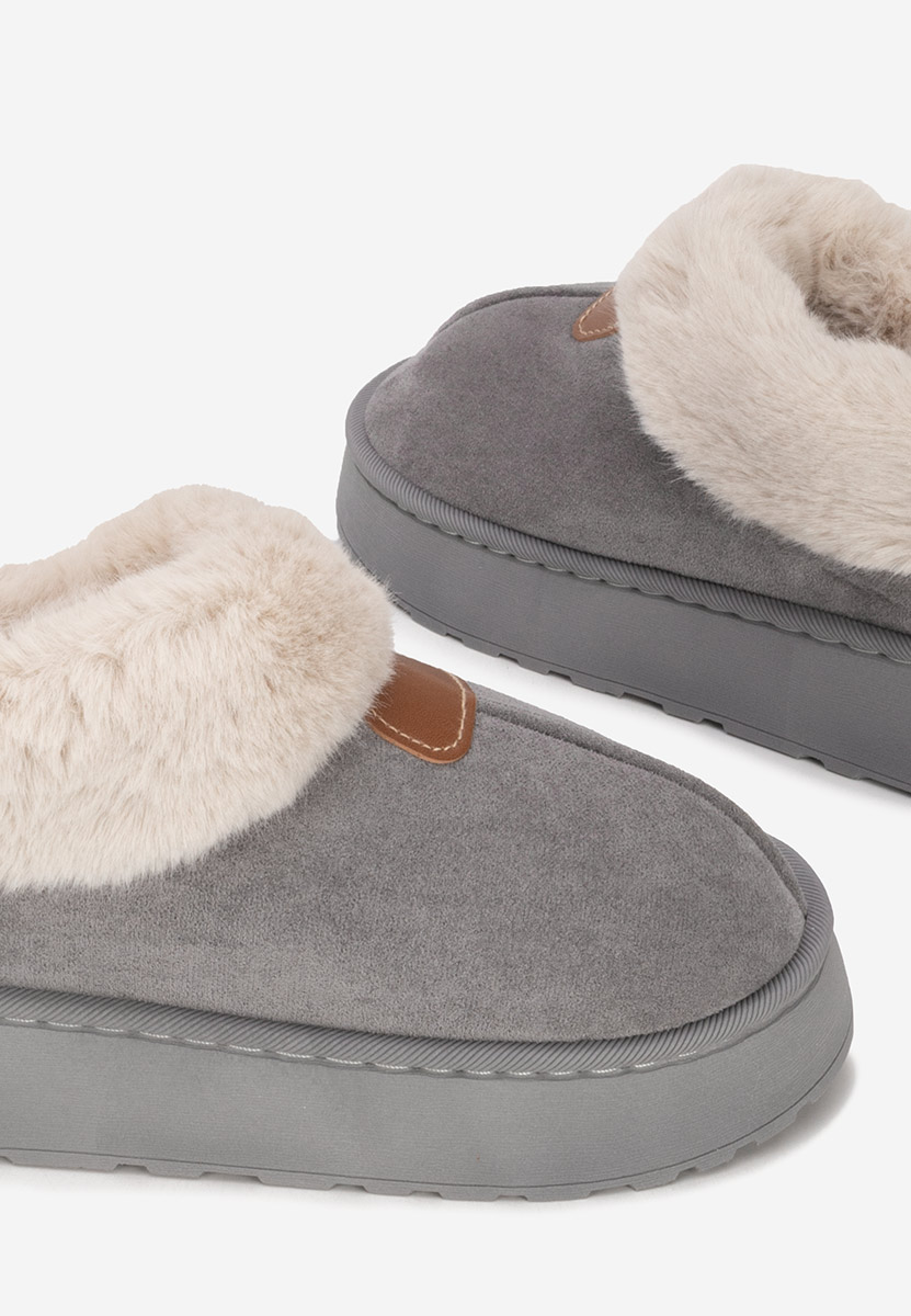 Elarva szürke telitalpú platform bokacsizma