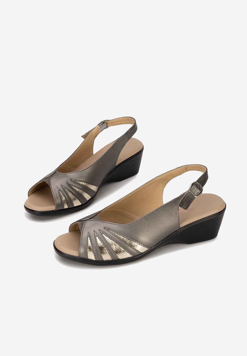 Marelia szürke lapos sarkú szandál