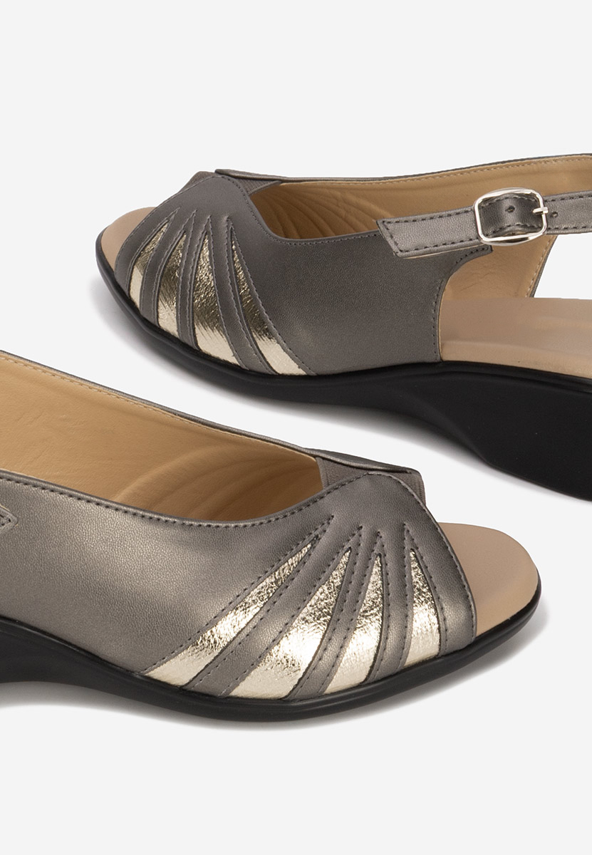 Marelia szürke lapos sarkú szandál