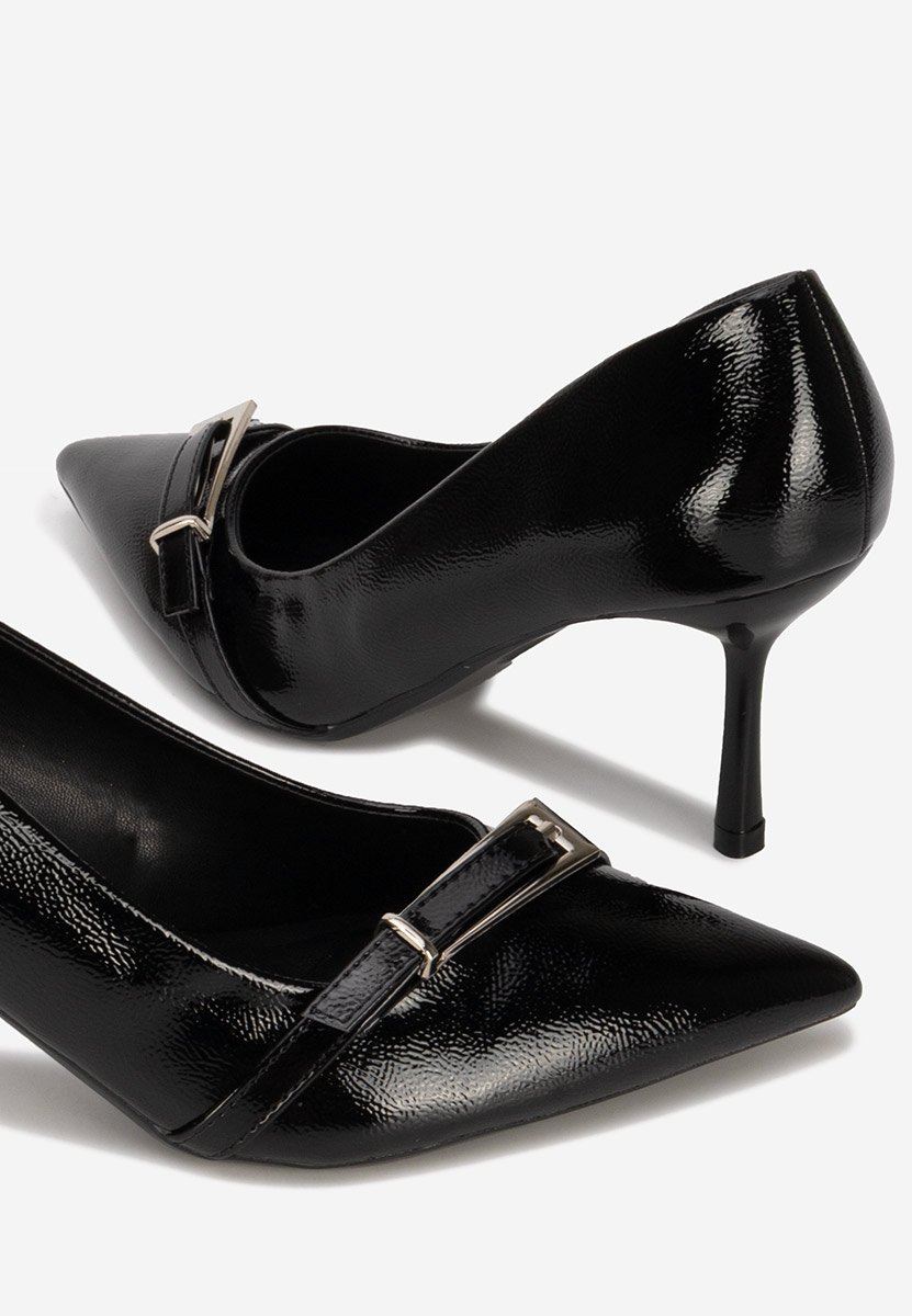 Eonica fekete tűsarkú cipő 