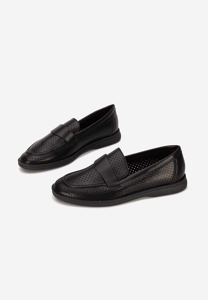 Morvana fekete női mokaszín