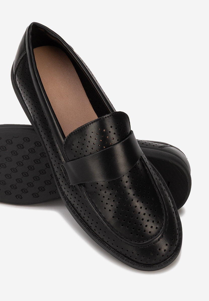 Morvana fekete női mokaszín