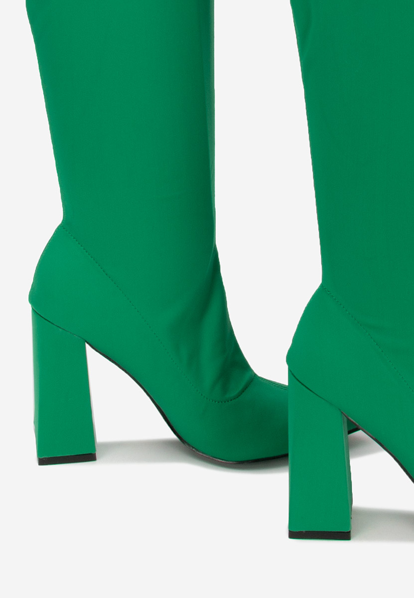 Alexania zöld hosszúszárú csizma