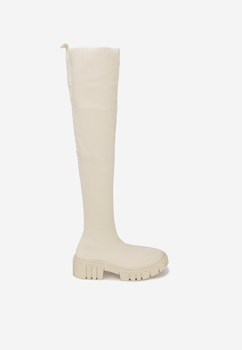 Raena bézs térd feletti csizma