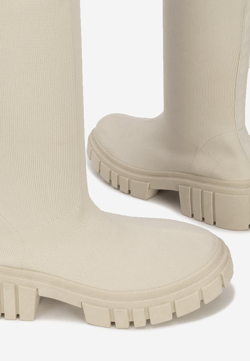 Raena bézs térd feletti csizma