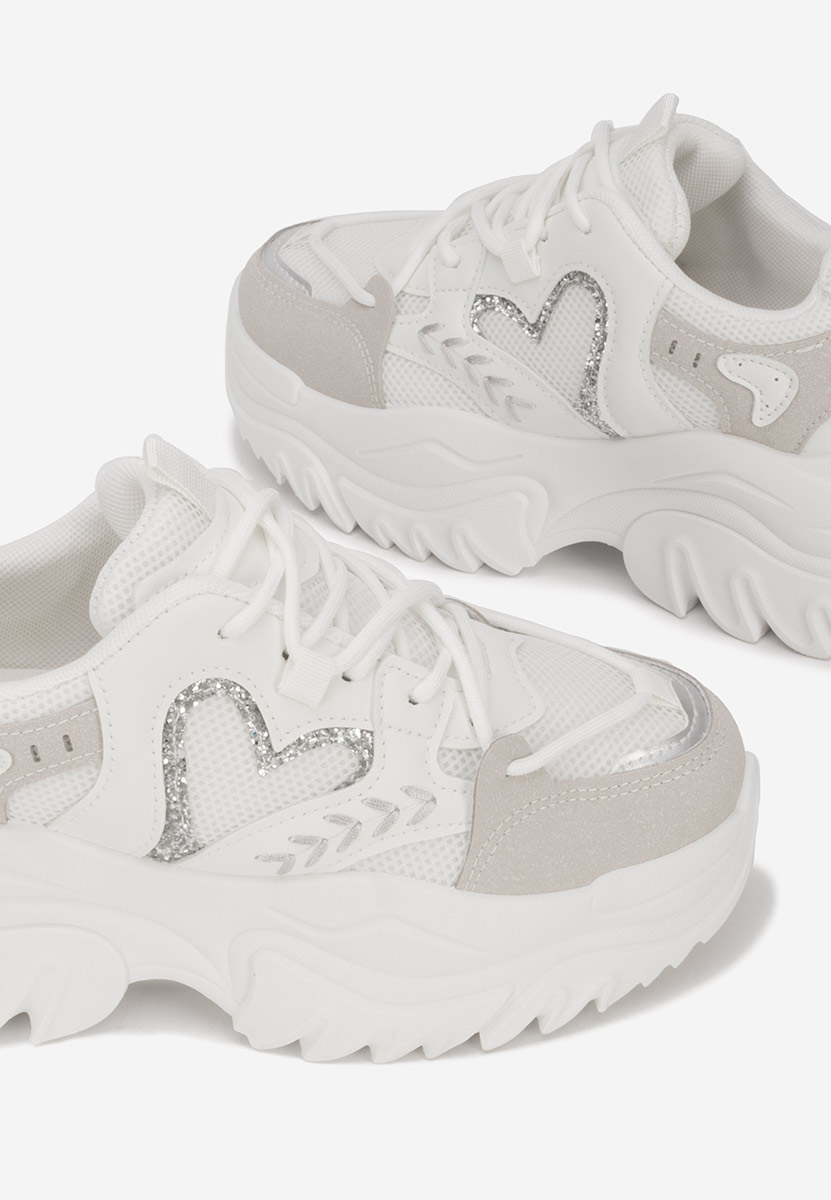 Launa fehér platform sneaker cipő 