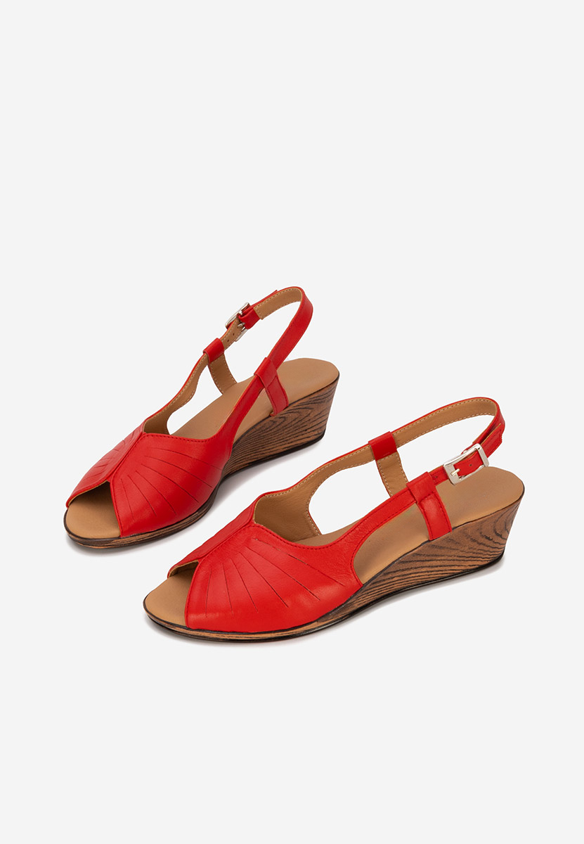 Lovara piros ortopédikus talpú szandál