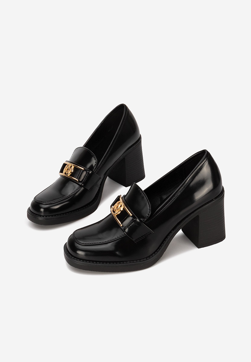 Selira fekete női loafer cipő