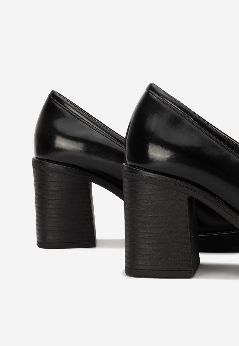 Selira fekete női loafer cipő