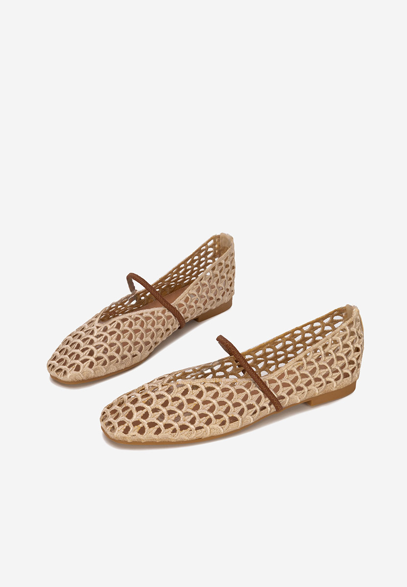 Audry khaki női balerina