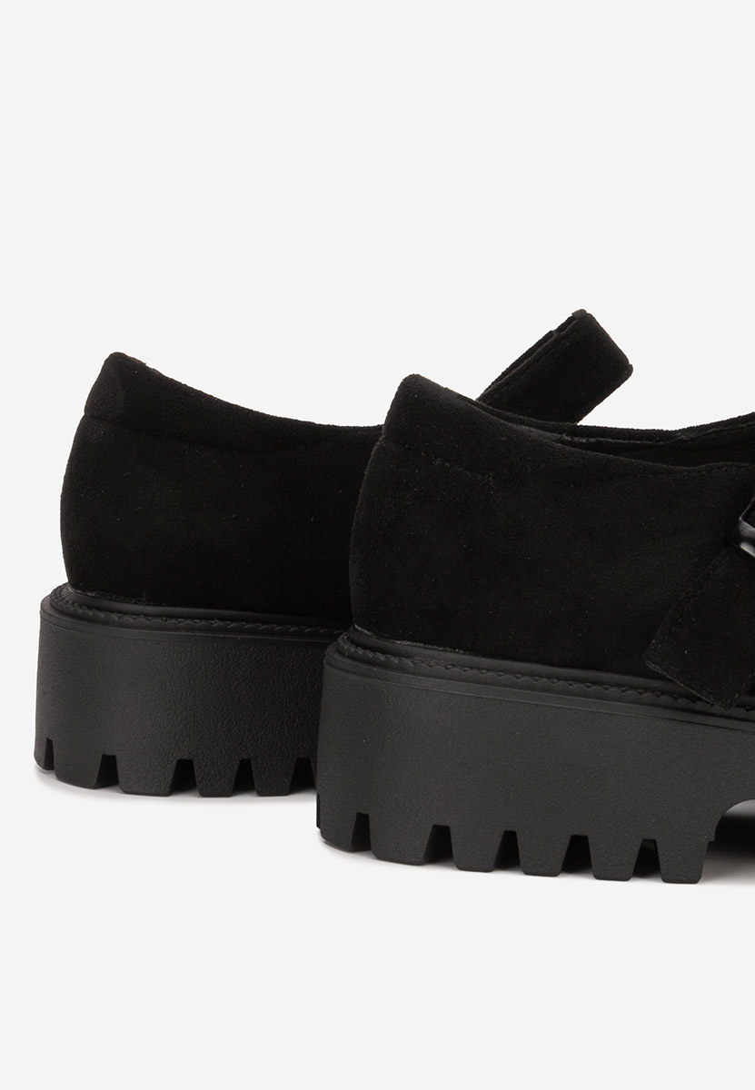 Anghela fekete női belebújós cipő