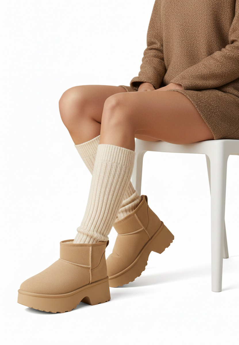 Tarnia khaki női téli bokacipő